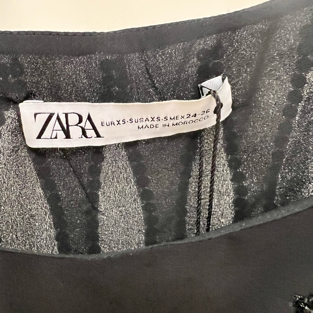 NWT Zara Sequin Beaded Fringe Dress - Picture 15 of 16